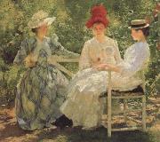 Edmund Charles Tarbell Three Sisters-A Study in june Sunlight USA oil painting artist